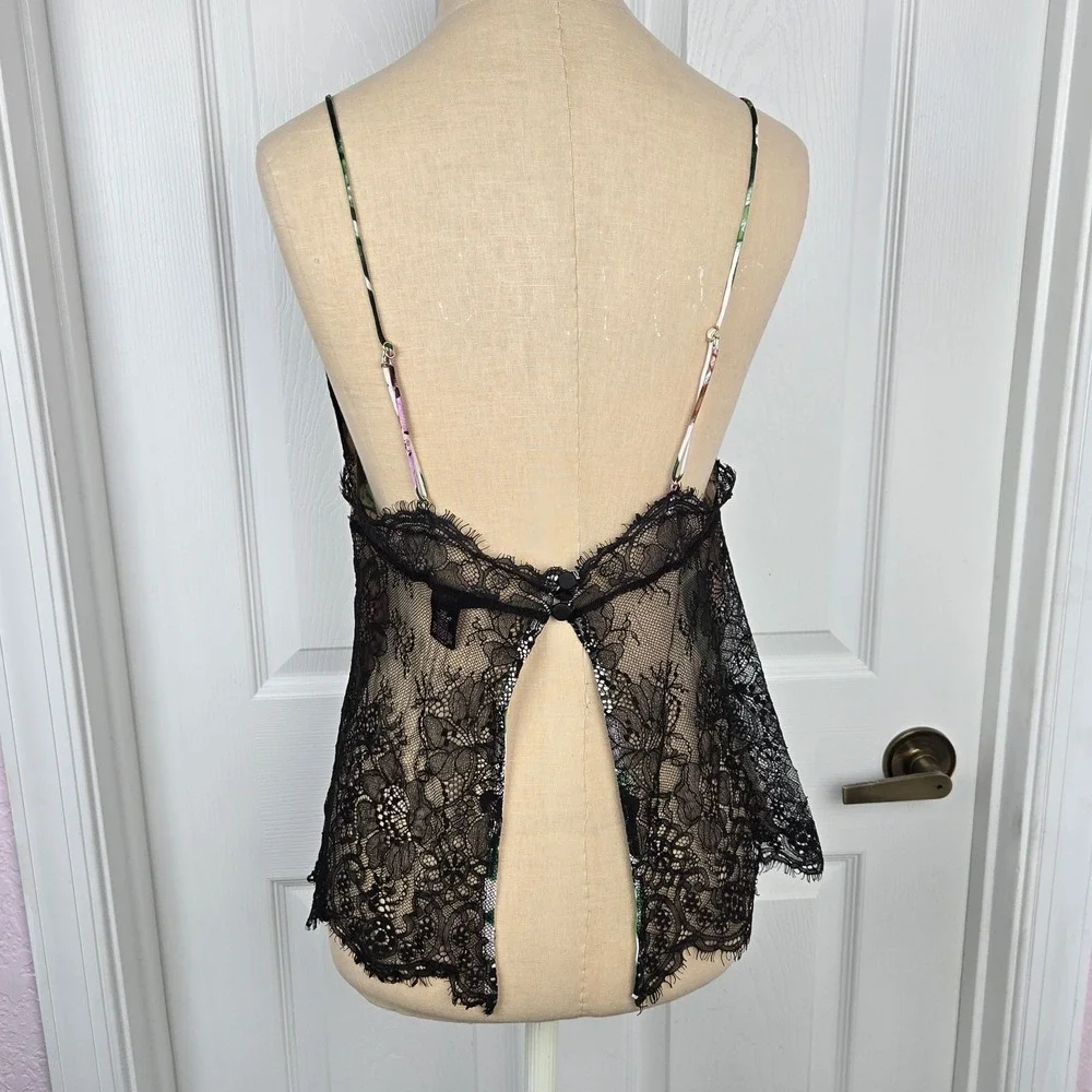 Victoria's Secret‎ Satin Lace Back Floral Cami Camisole Top Size S Lingerie - Picture 3 of 9